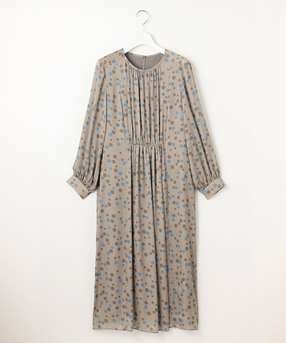 自由区 L マルチポルカドットプリント ワンピース 