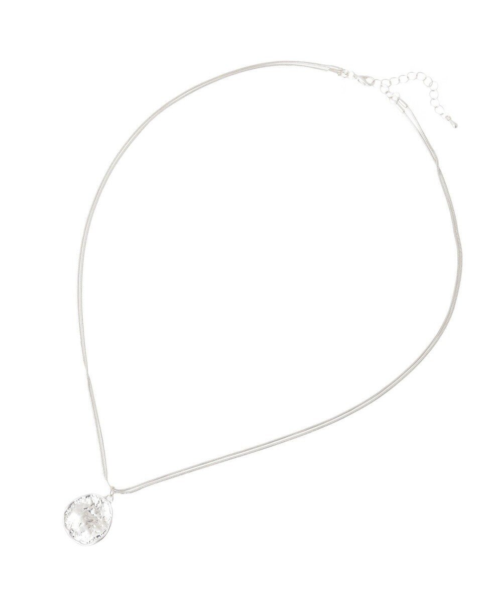 earth music&ecology レイヤードチェーンメダリオンネックレス 