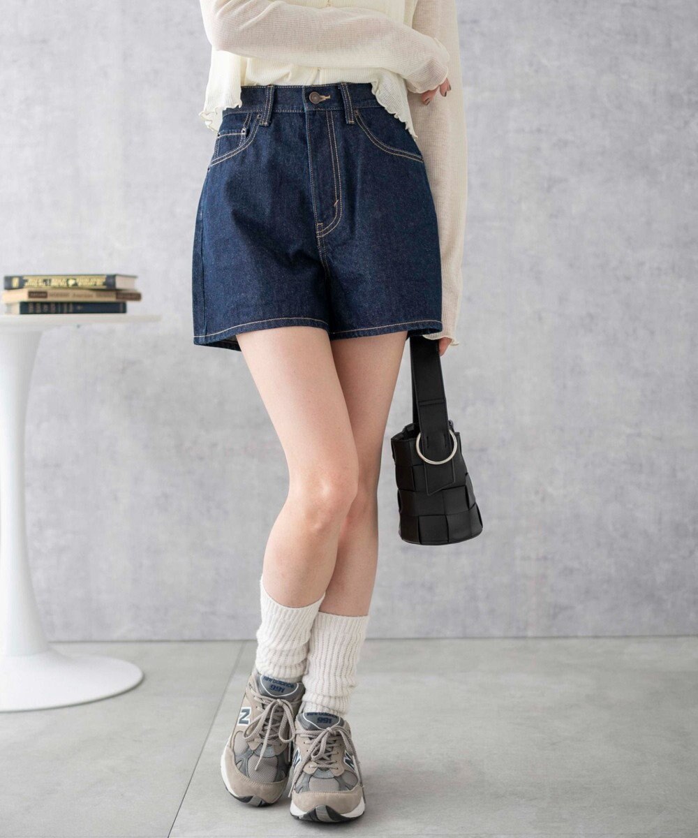 WEGO 台形デニムショートパンツ 