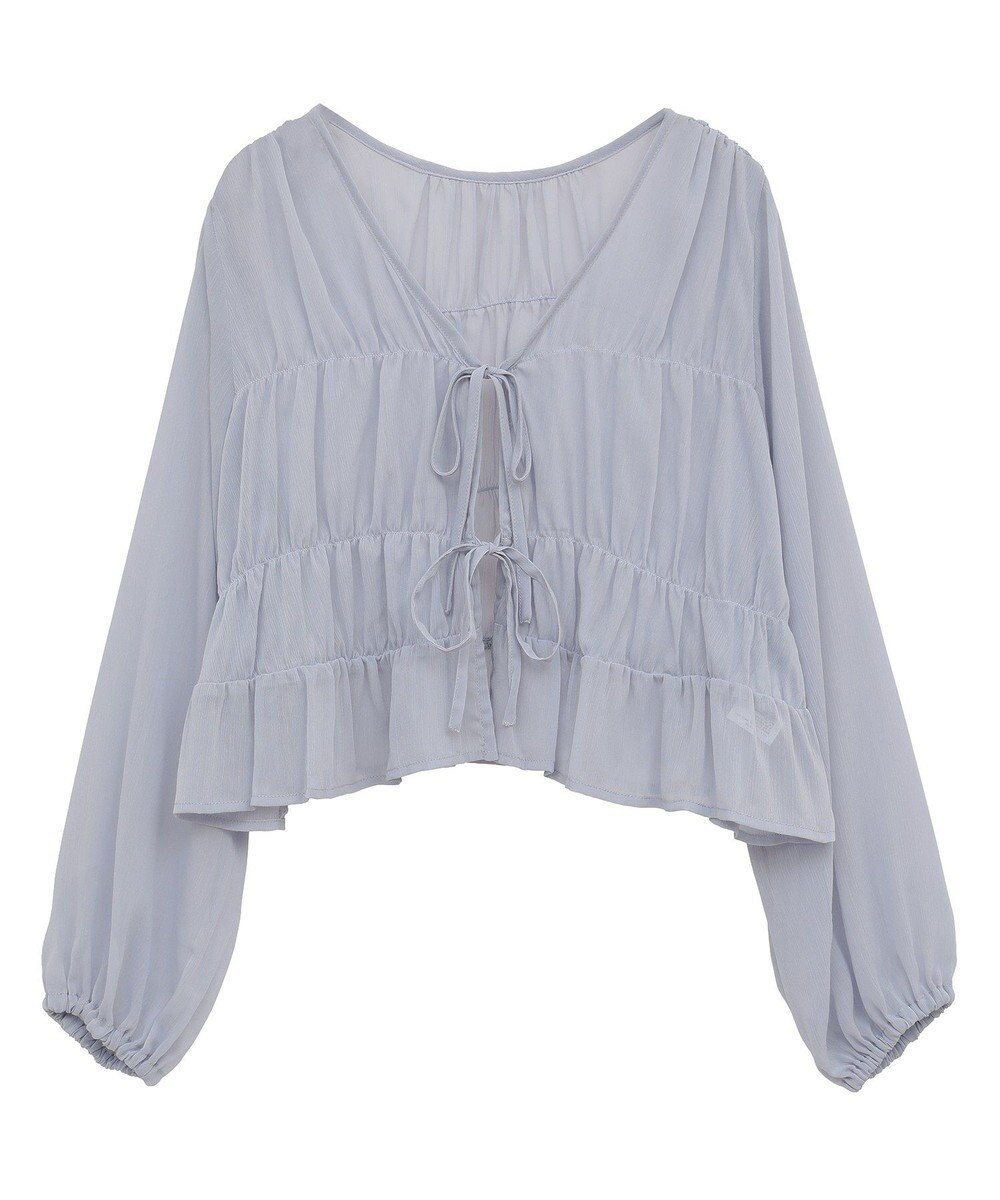 earth music&ecology ＳＥＴ２点シアーシャーリングブラウス＋インナー 