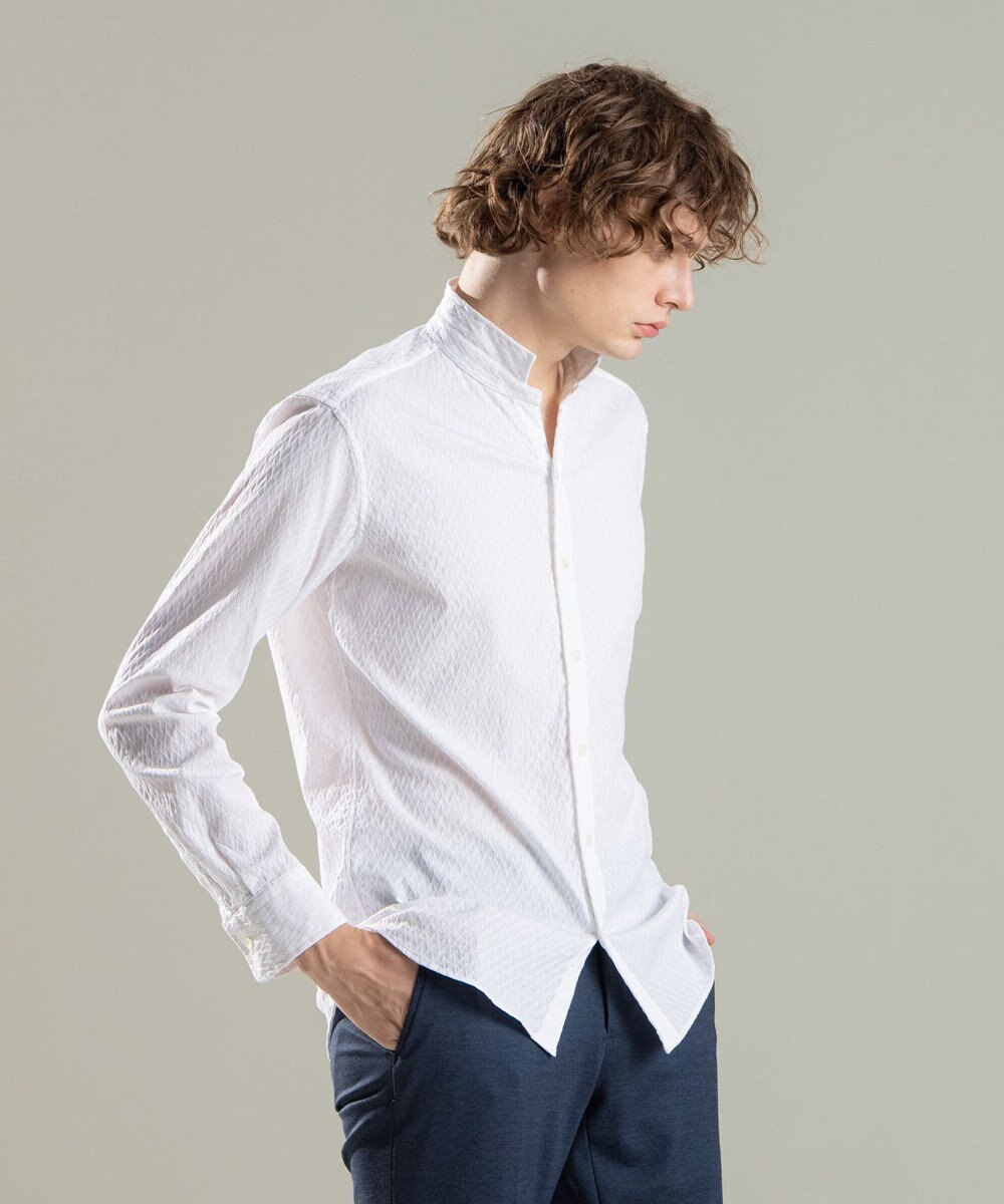 JOSEPH HOMME アロージャガードストレッチ ウイングカラーシャツ 