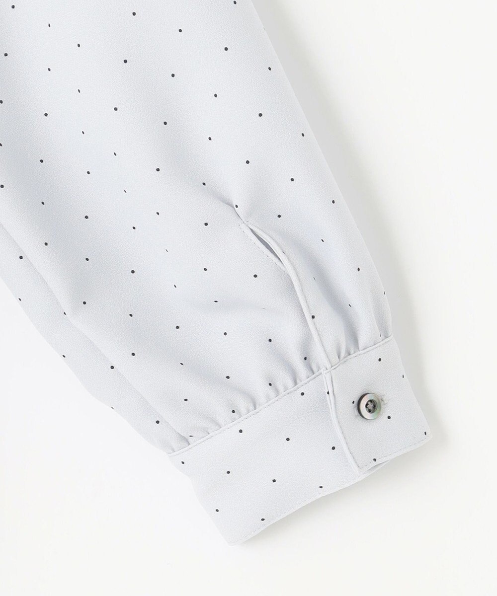 J.PRESS LADIES 【洗える・吸水速乾】 ライトアムンゼンドットPT リボン ブラウス 