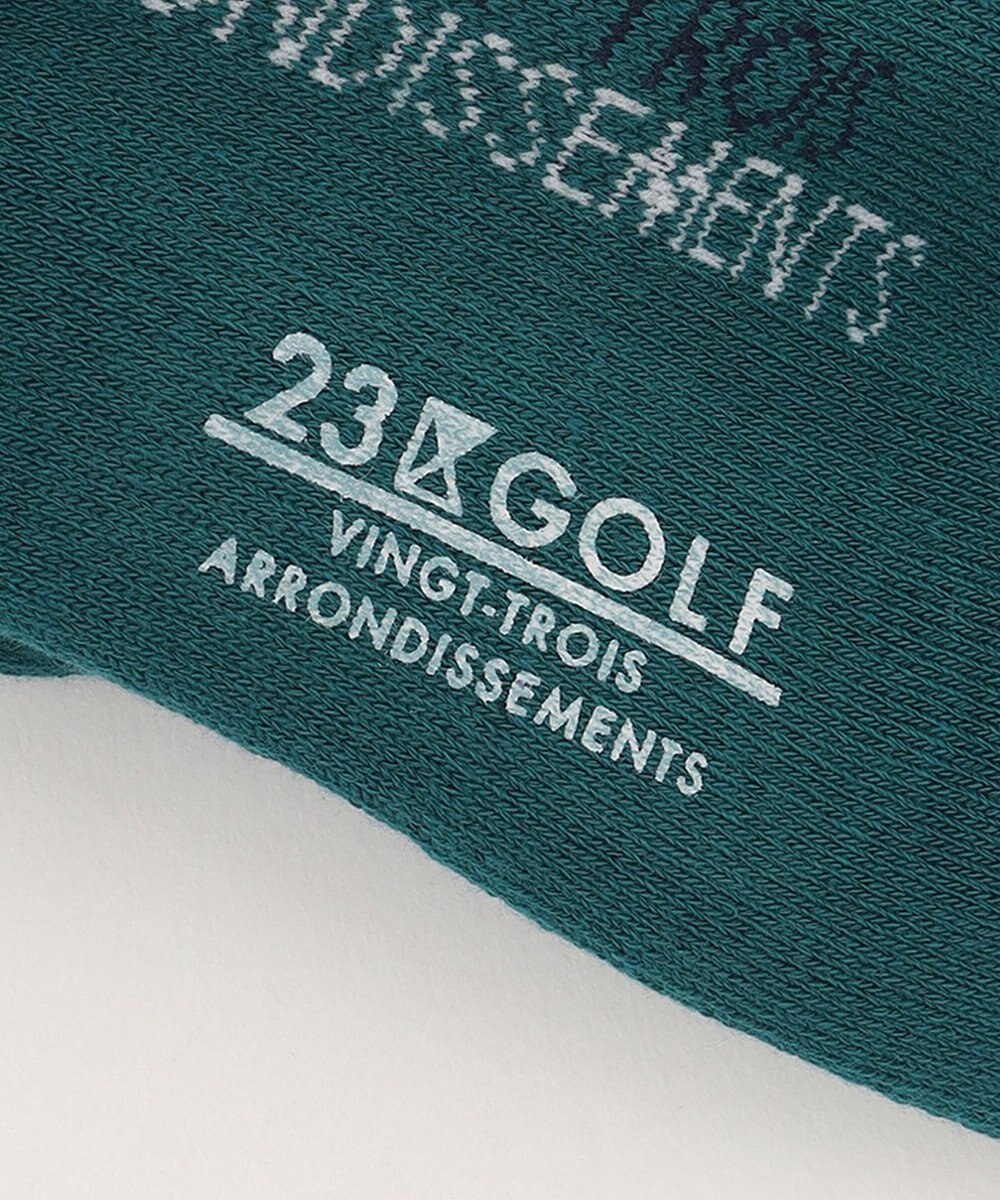 23区GOLF 【MEN】バックロゴ ハーフソックス 