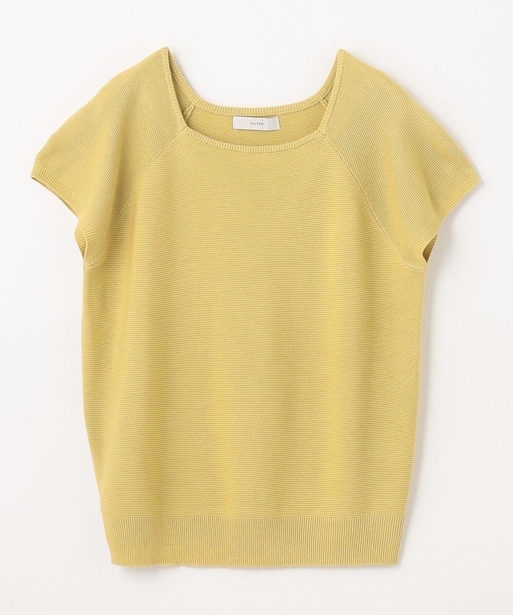 ANY 【洗濯機可能/アンチピリング/UVケア】アクリルガータースクエアニット 