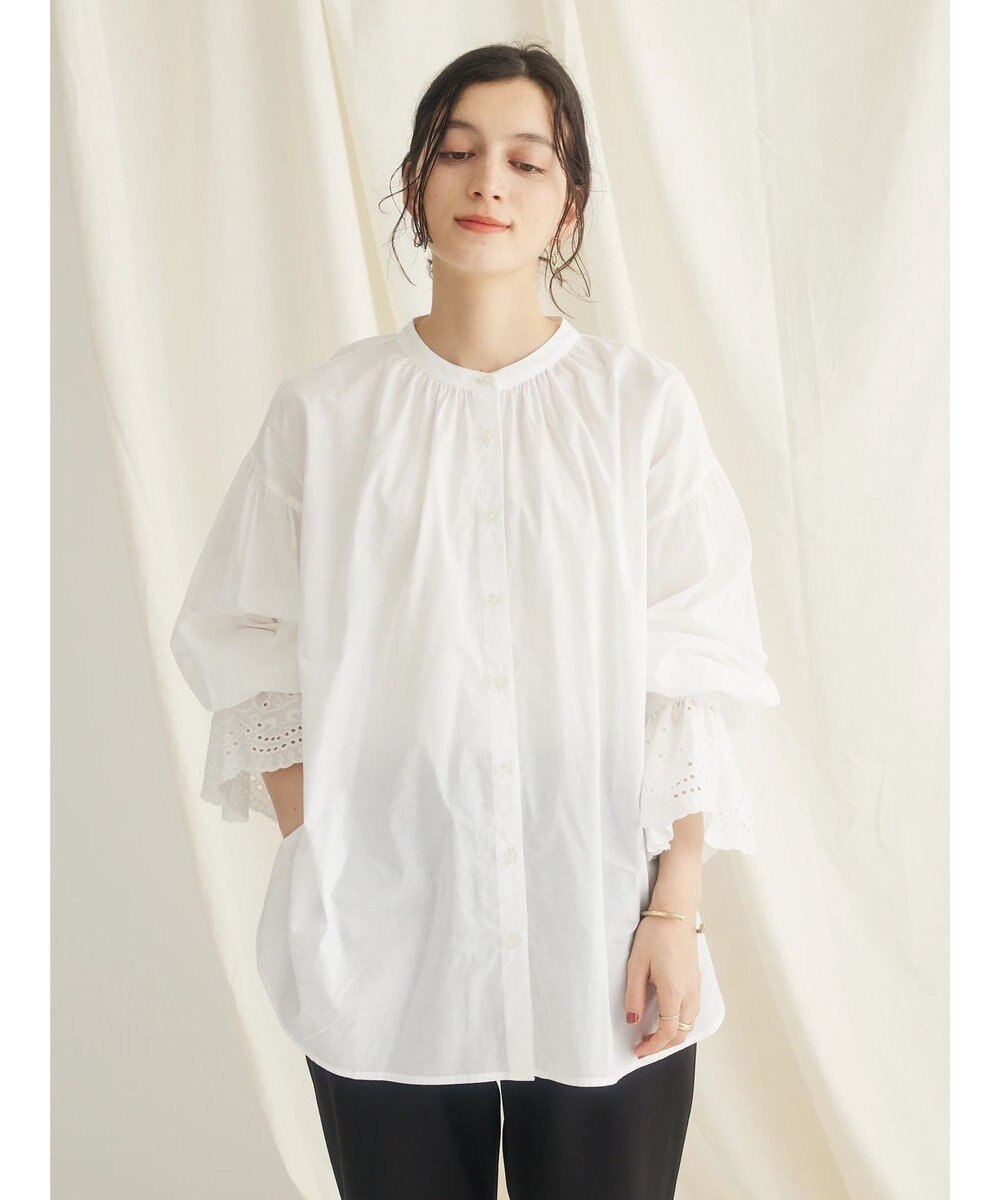 CRAFT STANDARD BOUTIQUE スカラレース袖ブラウス 