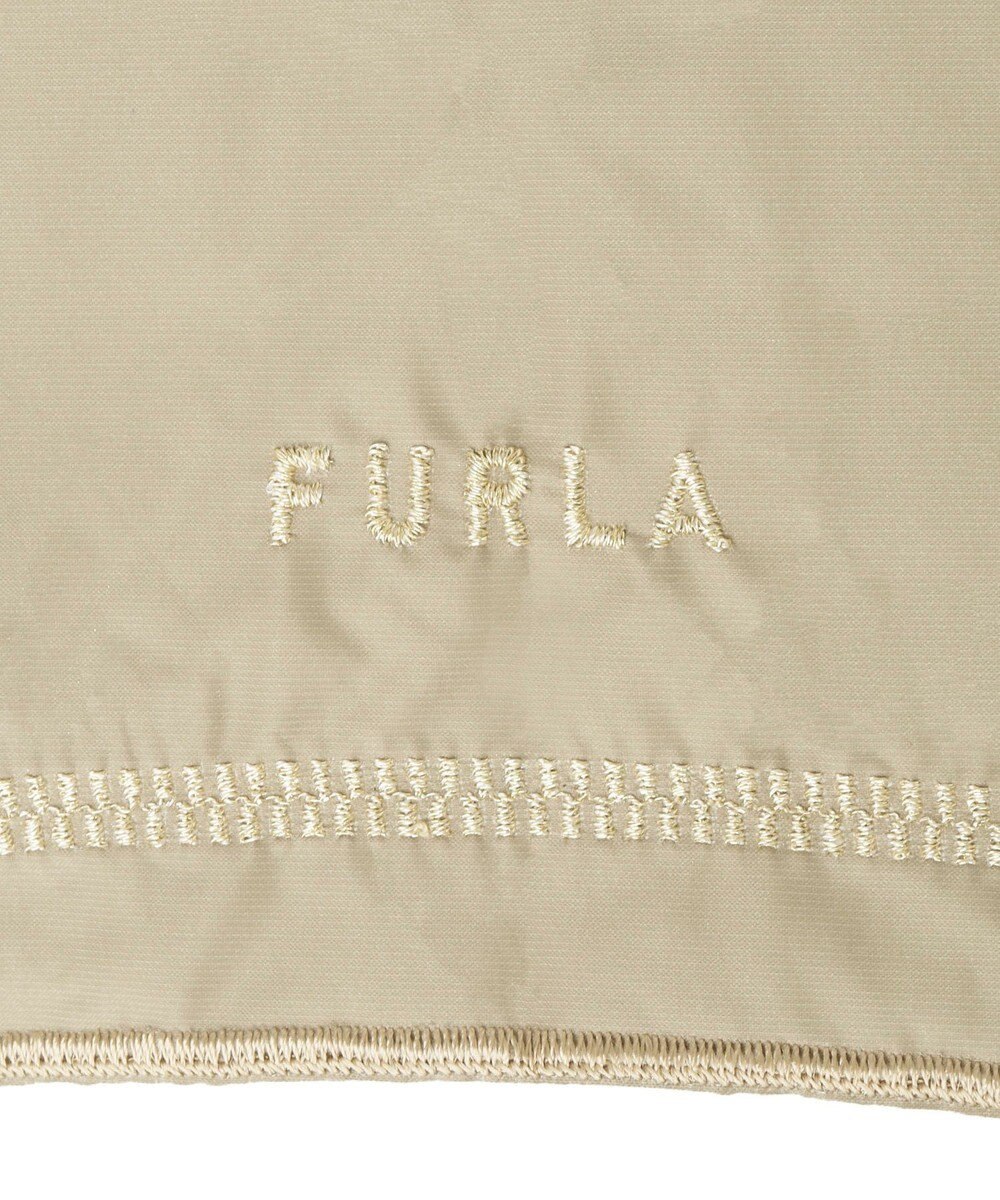 MOONBAT FURLA 晴雨兼用日傘 折りたたみ傘 ジッパー刺繍 ／遮光 遮熱 UV 