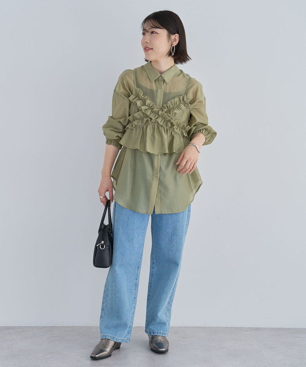 Green Parks ＳＥＴ２点フリルビスチェ＋シャツチュニック 