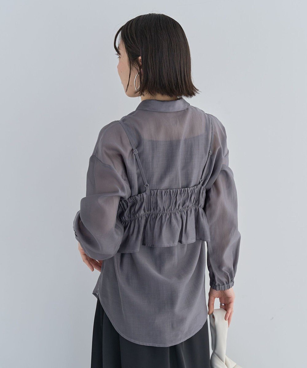 Green Parks ＳＥＴ２点フリルビスチェ＋シャツチュニック 