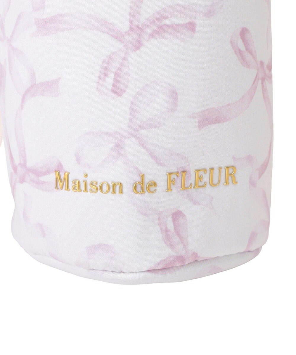 Maison de FLEUR 【保冷機能付き】リボン柄巾着ボトルケース 