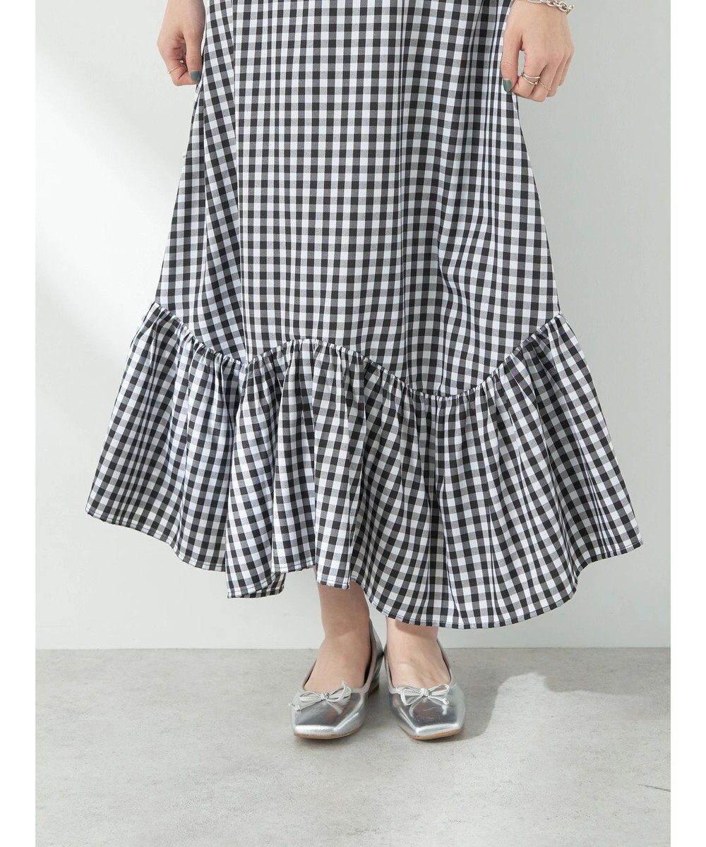 earth music&ecology イレヘムチェックスカート 