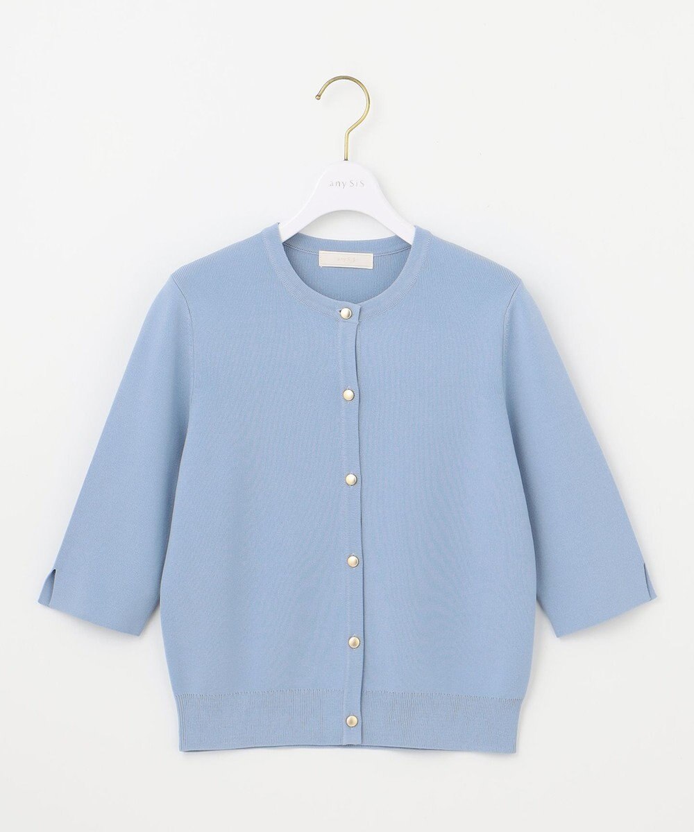 ANY SIS L 【接触冷感・UVカット・洗える】ハーフスリーブ カーディガン 