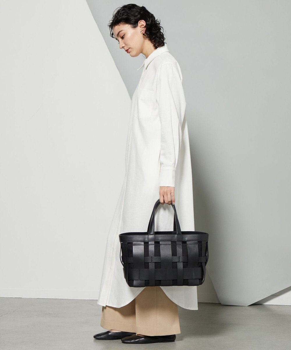 Y'SACCS 【リサイクルレザー】メッシュかごバッグ　large 