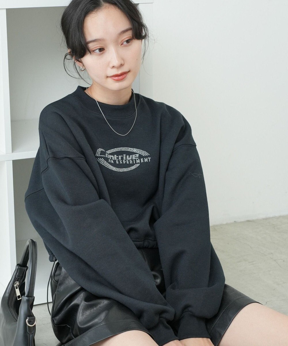 WEGO 裏起毛ドロストショートスウェット 