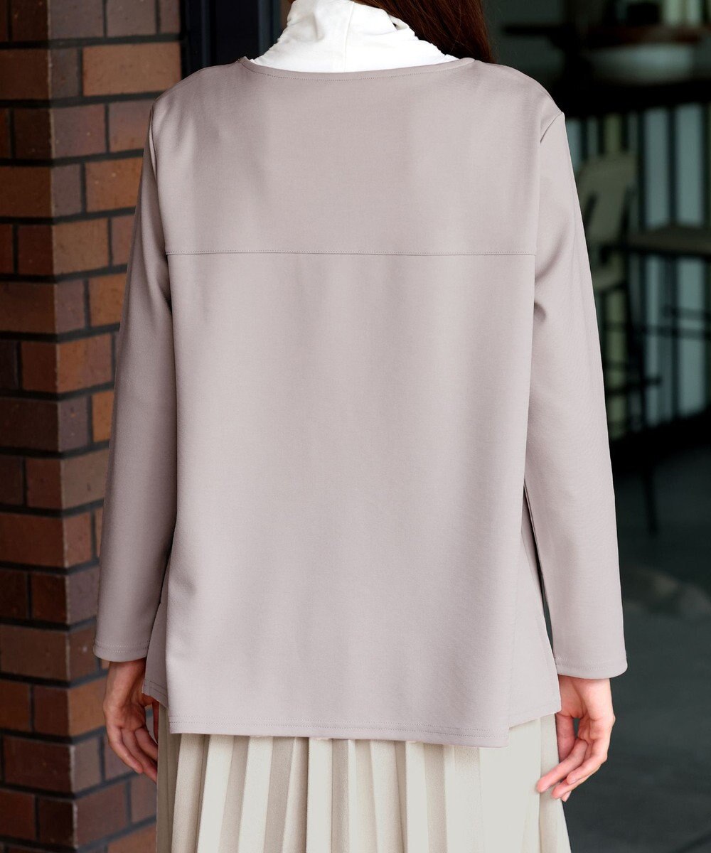 Tiaclasse 【洗える】キーネックカットソートップス 