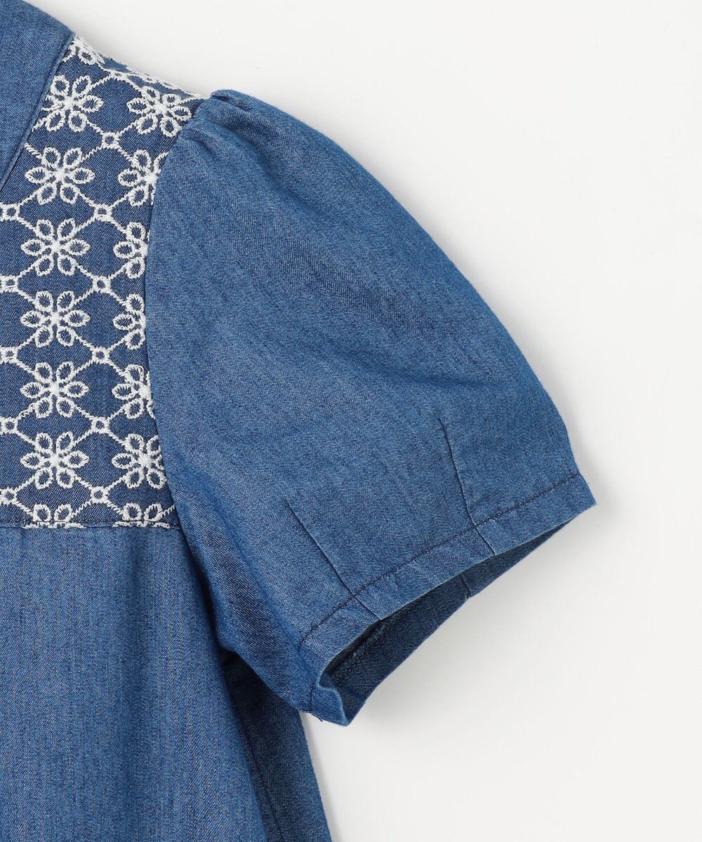 組曲 KIDS 【150-160㎝】レースコンビデニムワンピース 