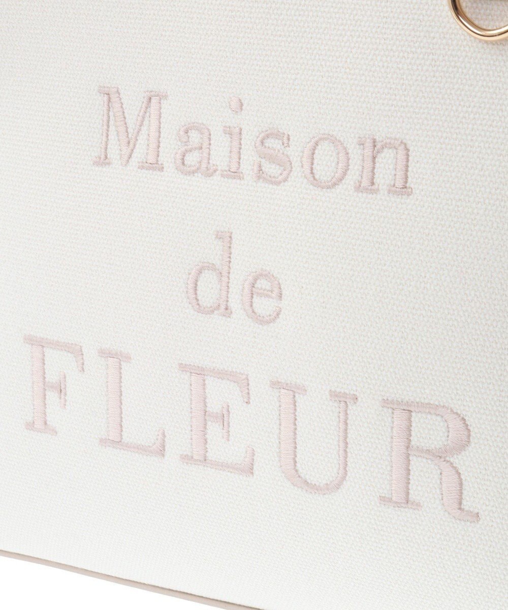 Maison de FLEUR ロゴ刺繍キャンバス2Wayトートバッグ 