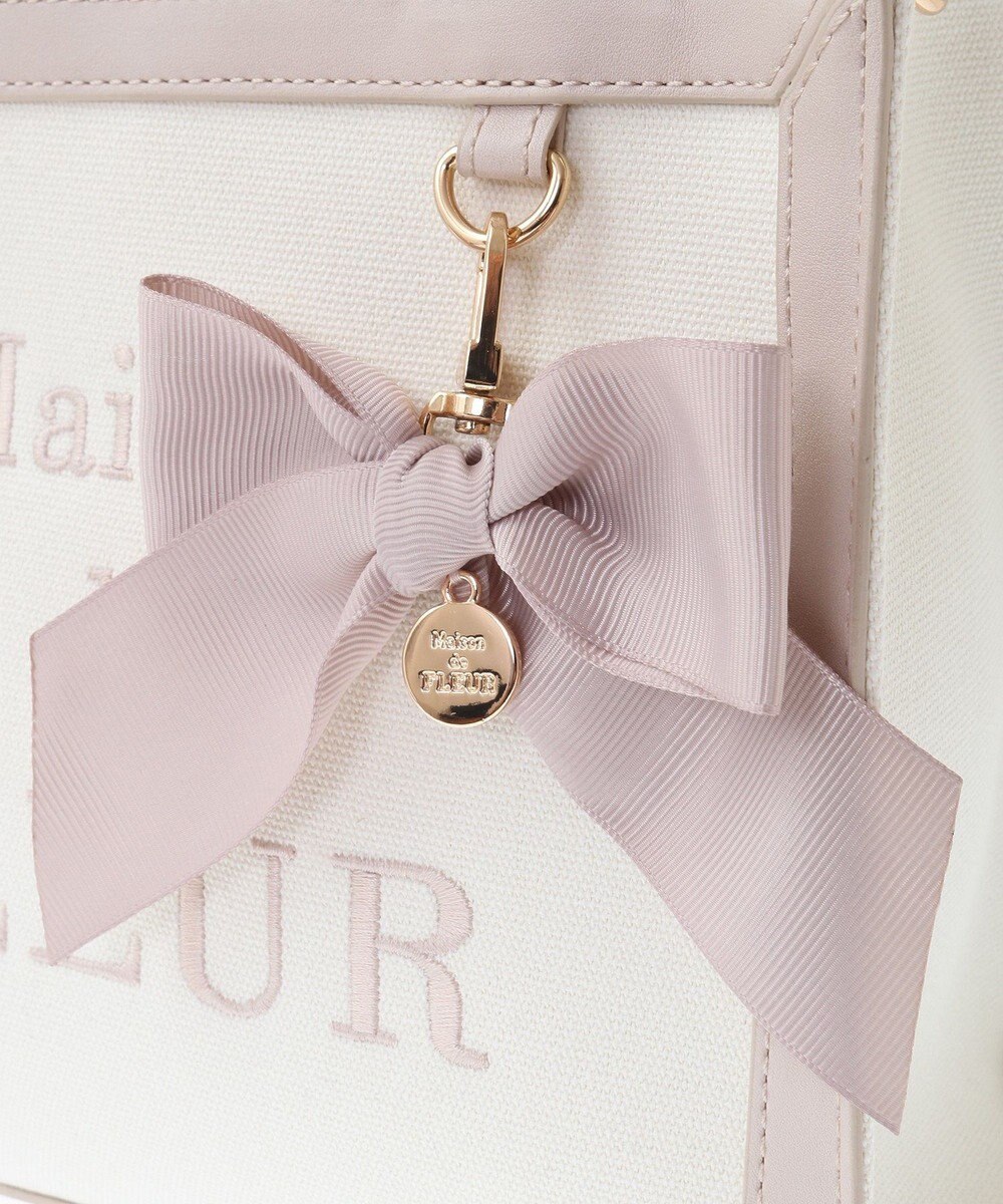 Maison de FLEUR ロゴ刺繍キャンバス2Wayトートバッグ 