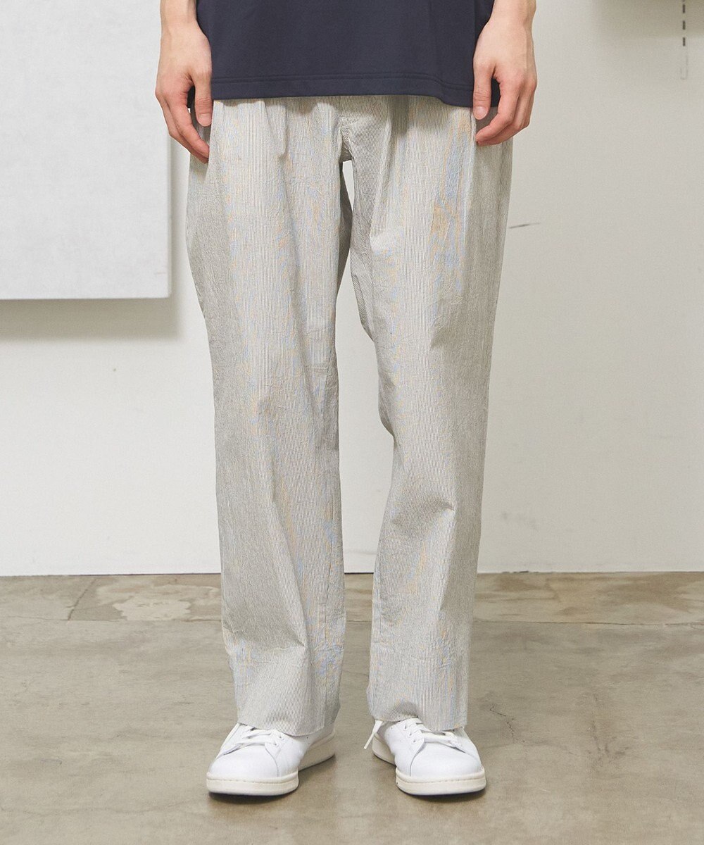 J.PRESS YORK STREET 【UNISEX】コットンリネンイージーストライプ パンツ 