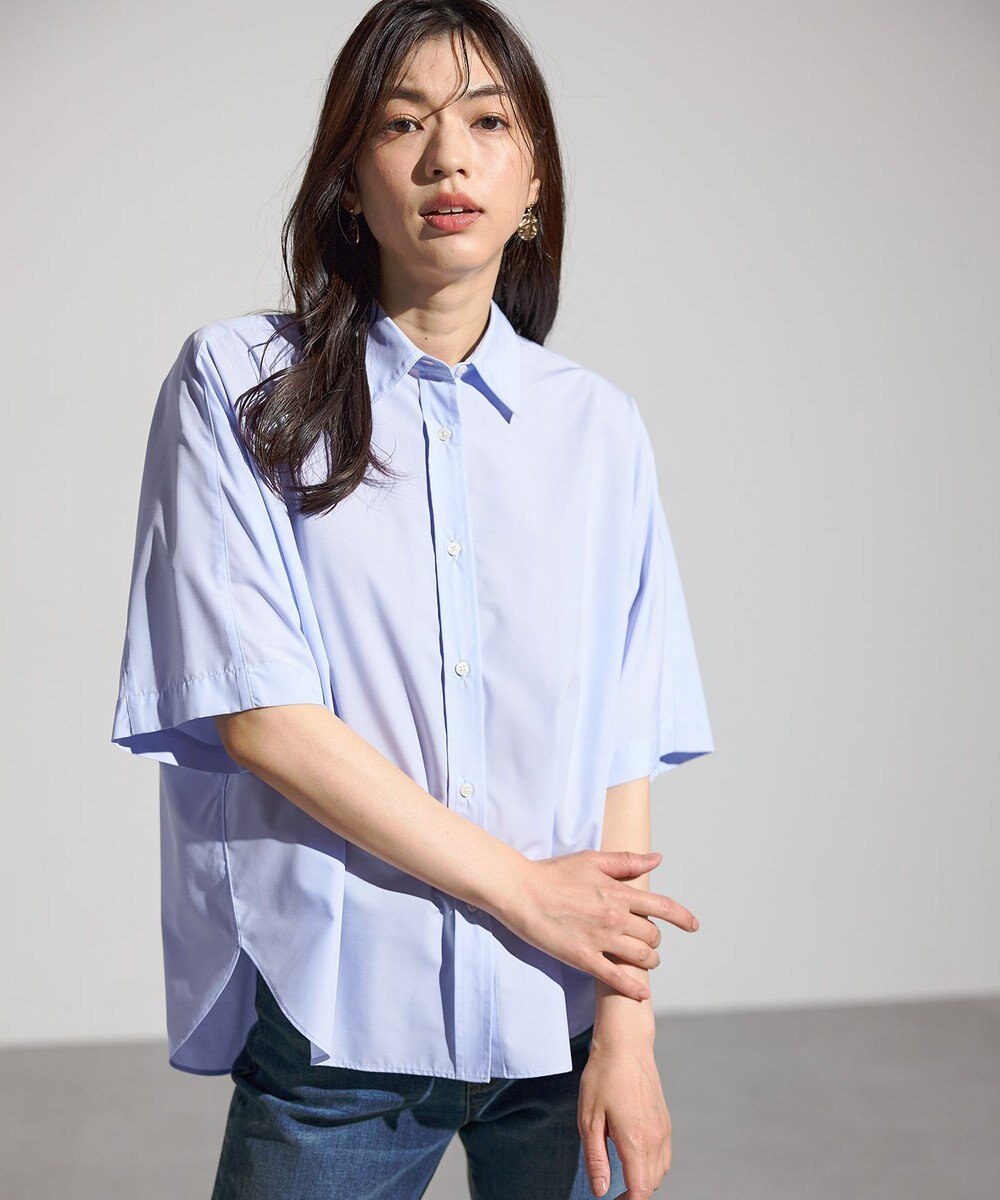 ANY 【接触冷感/UVカット/抗菌防臭/速乾】エニィファンクション半袖シャツブラウス 