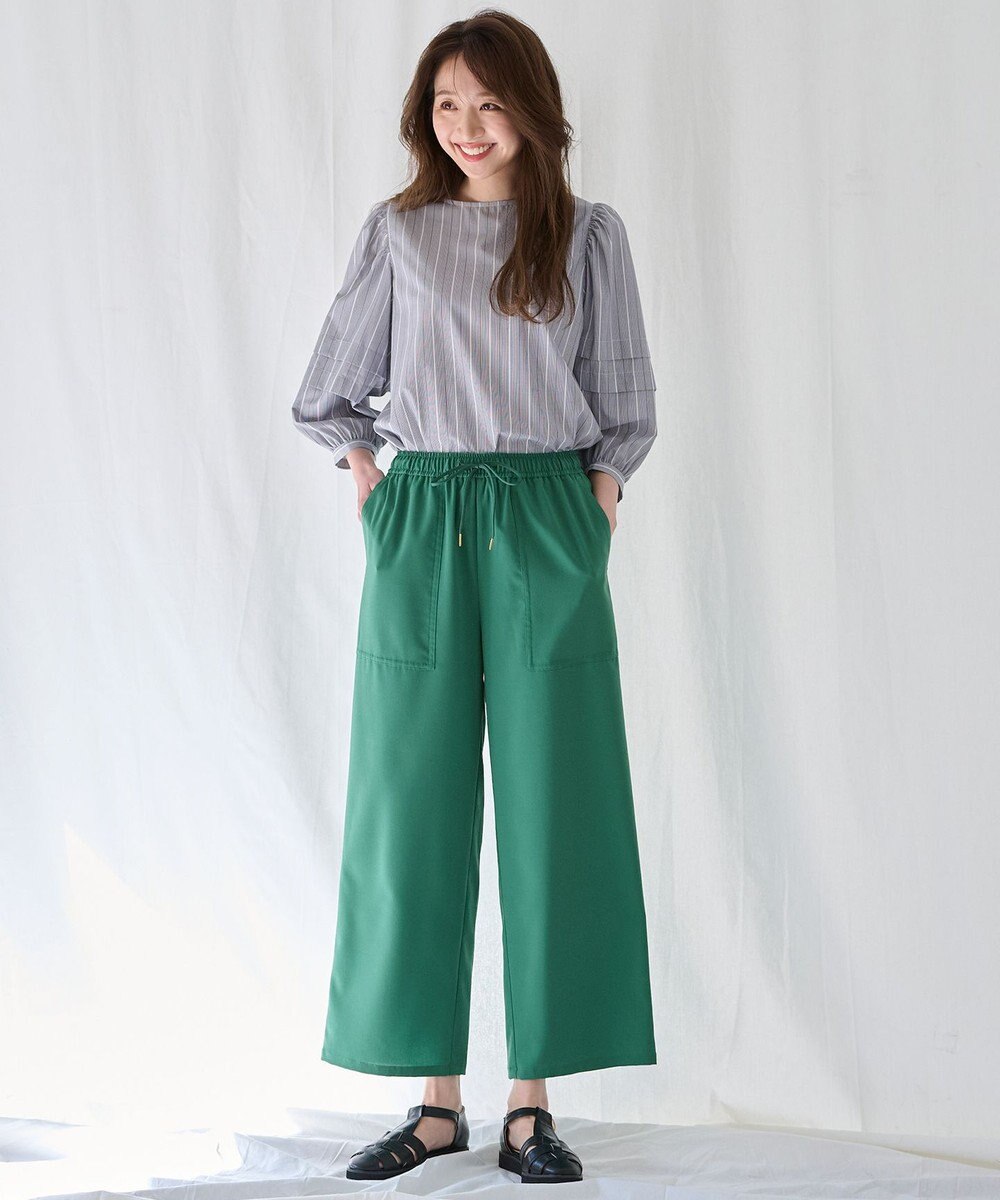 ANY 【ウエストゴム/UVケア/接触冷感】清涼リラックスワイドパンツ 