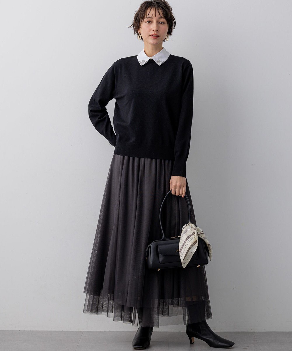 23区 【先行予約/WEB&一部店舗限定】ビジューデザイン 2WAY ニット 