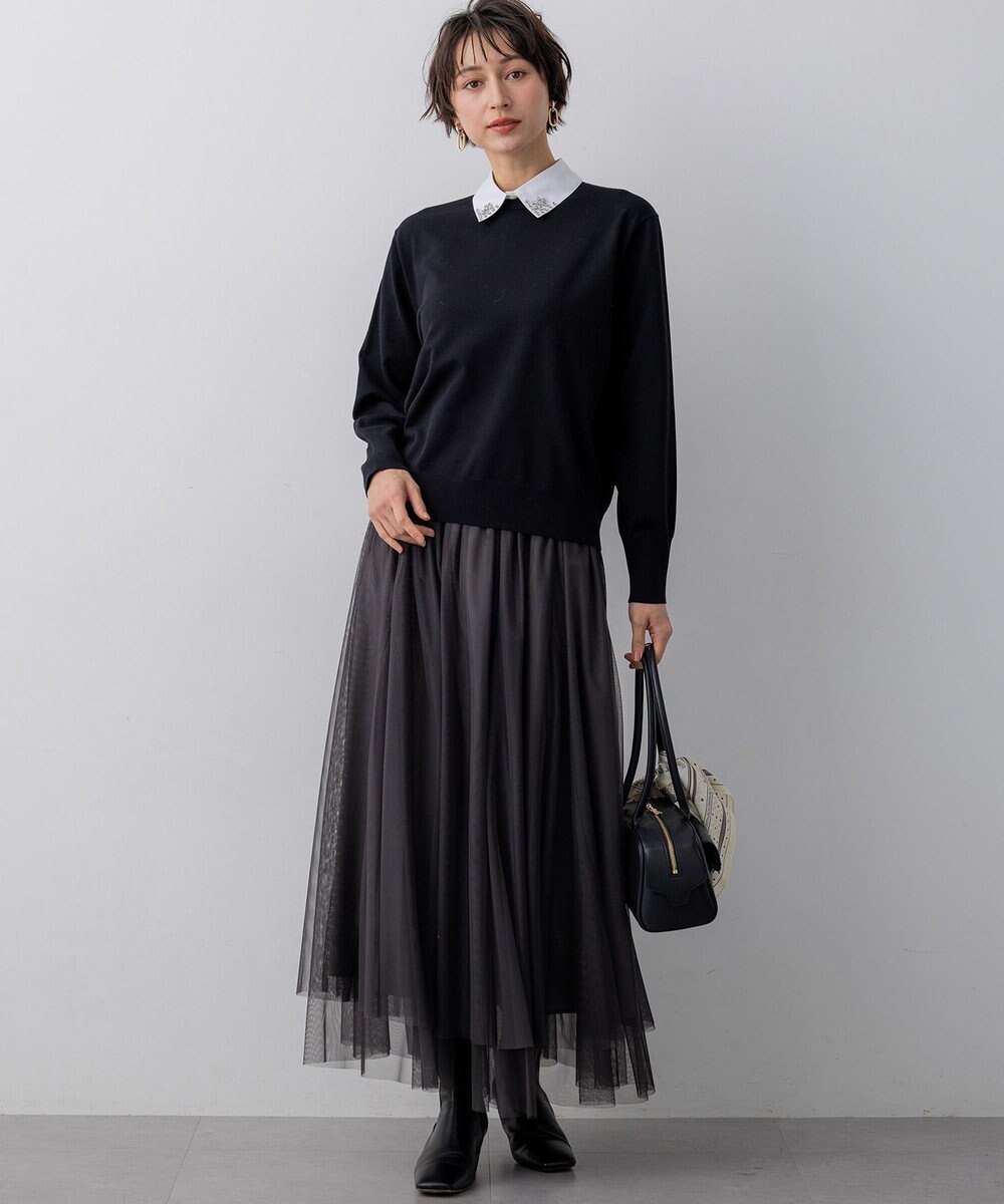 23区 【先行予約/WEB&一部店舗限定】ビジューデザイン 2WAY ニット 