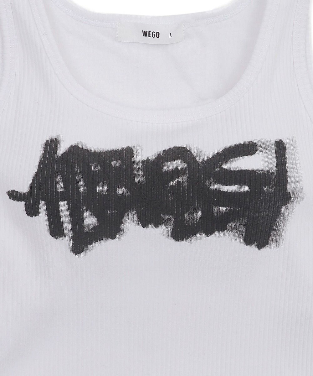 WEGO 【カップ付きインナー】グラフィックカップ付きリブタンク 