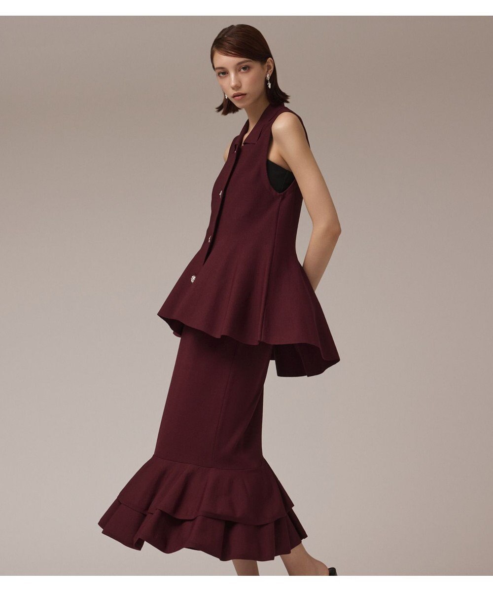 GRACE CONTINENTAL ティアードニットスカート 