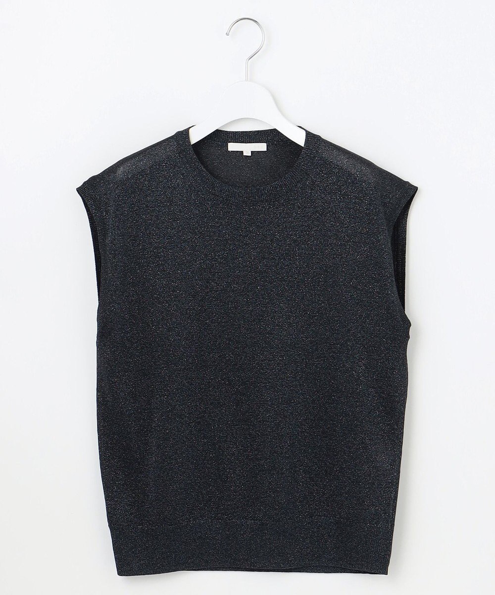 自由区 【カタログ掲載】カラーミックスラメスリーブレス ニット 