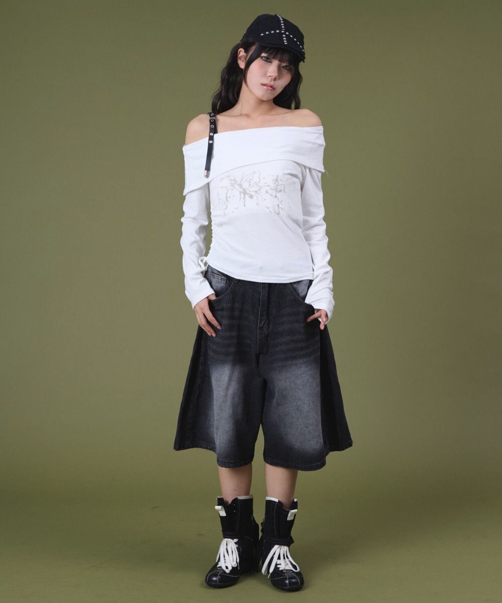 WEGO バギーハーフデニム 