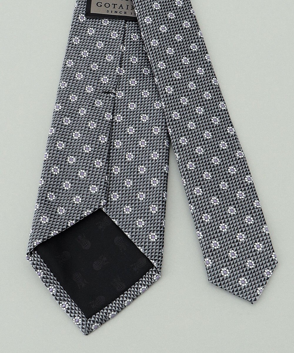 GOTAIRIKU 【日本製】西陣ネクタイ_グレー×パープル系 