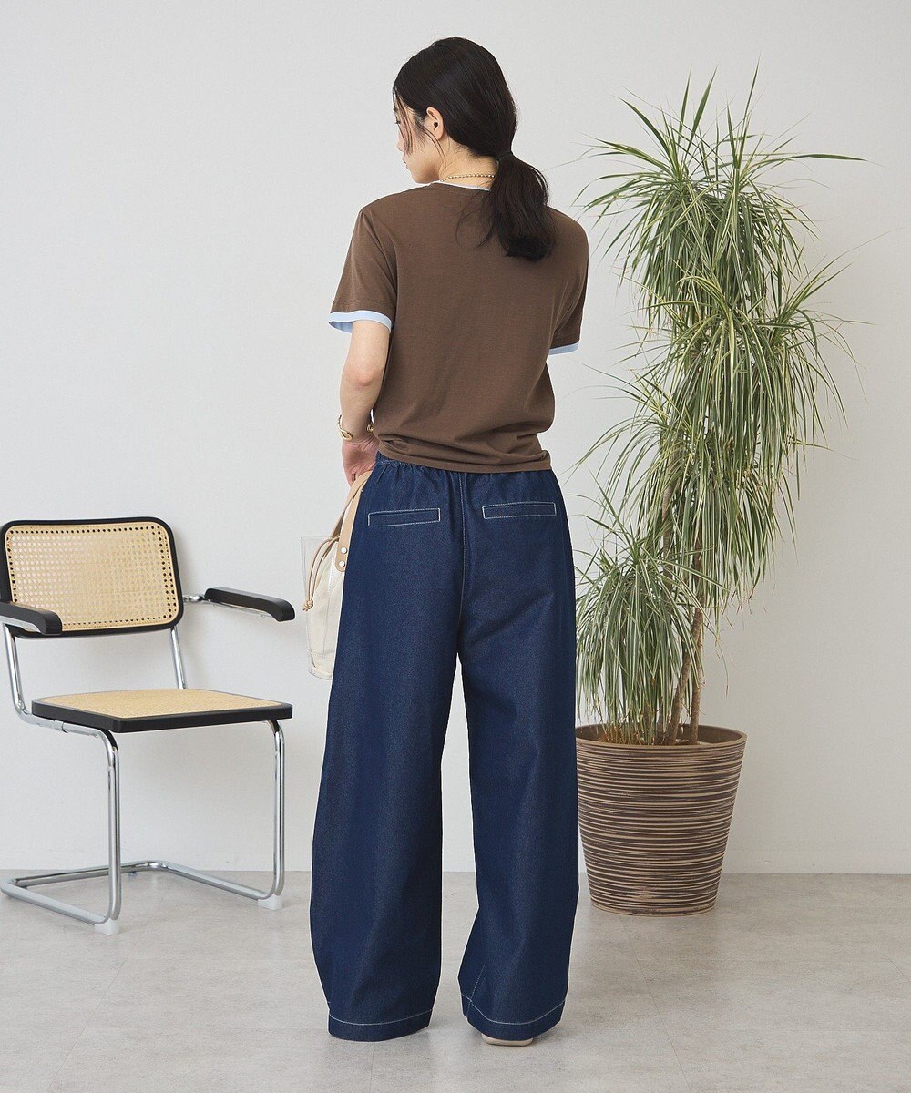 AMERICAN HOLIC 配色レイヤード風シアーＴシャツ 