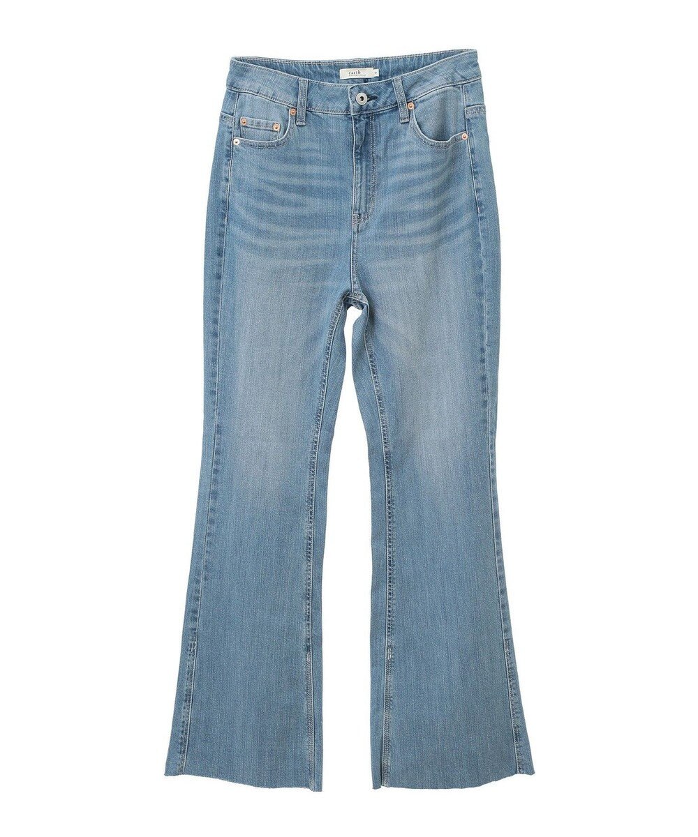 earth music&ecology セルフカットフレアデニムパンツ 