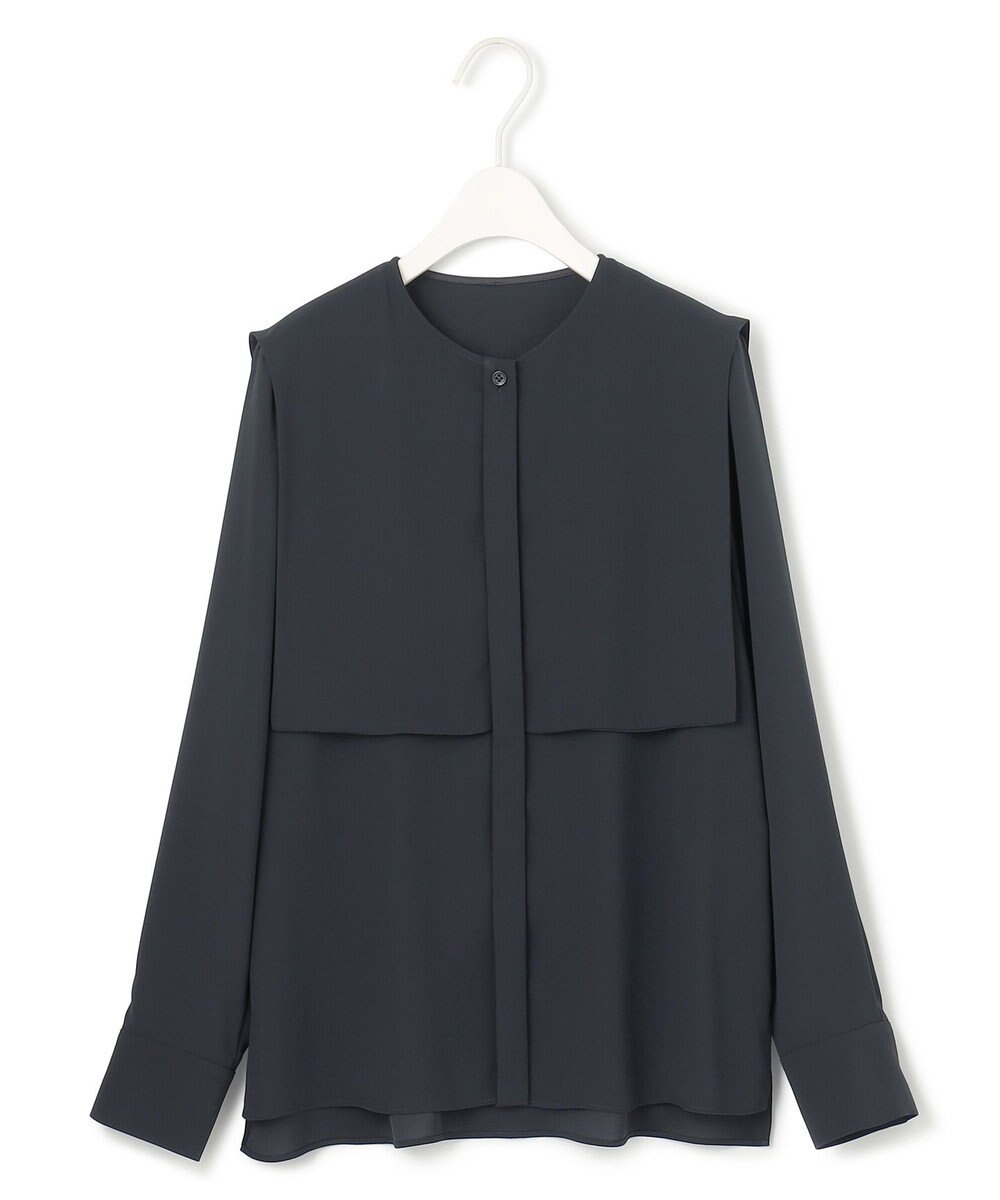 ICB L 【UVケア・速乾・接触冷感・洗える】BackSatinAmunzen デザインブラウス 