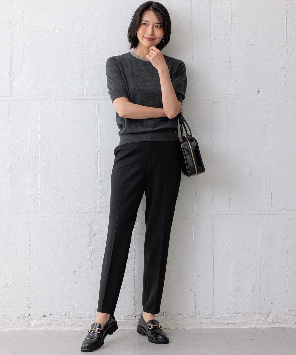 23区 S 【洗える】サステナブルウール 半袖 ニット 