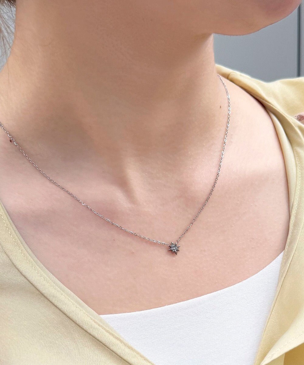 Phoebe 〈金属アレルギー対応〉ルミエールスターライトネックレス/シルバー 星モチーフ 