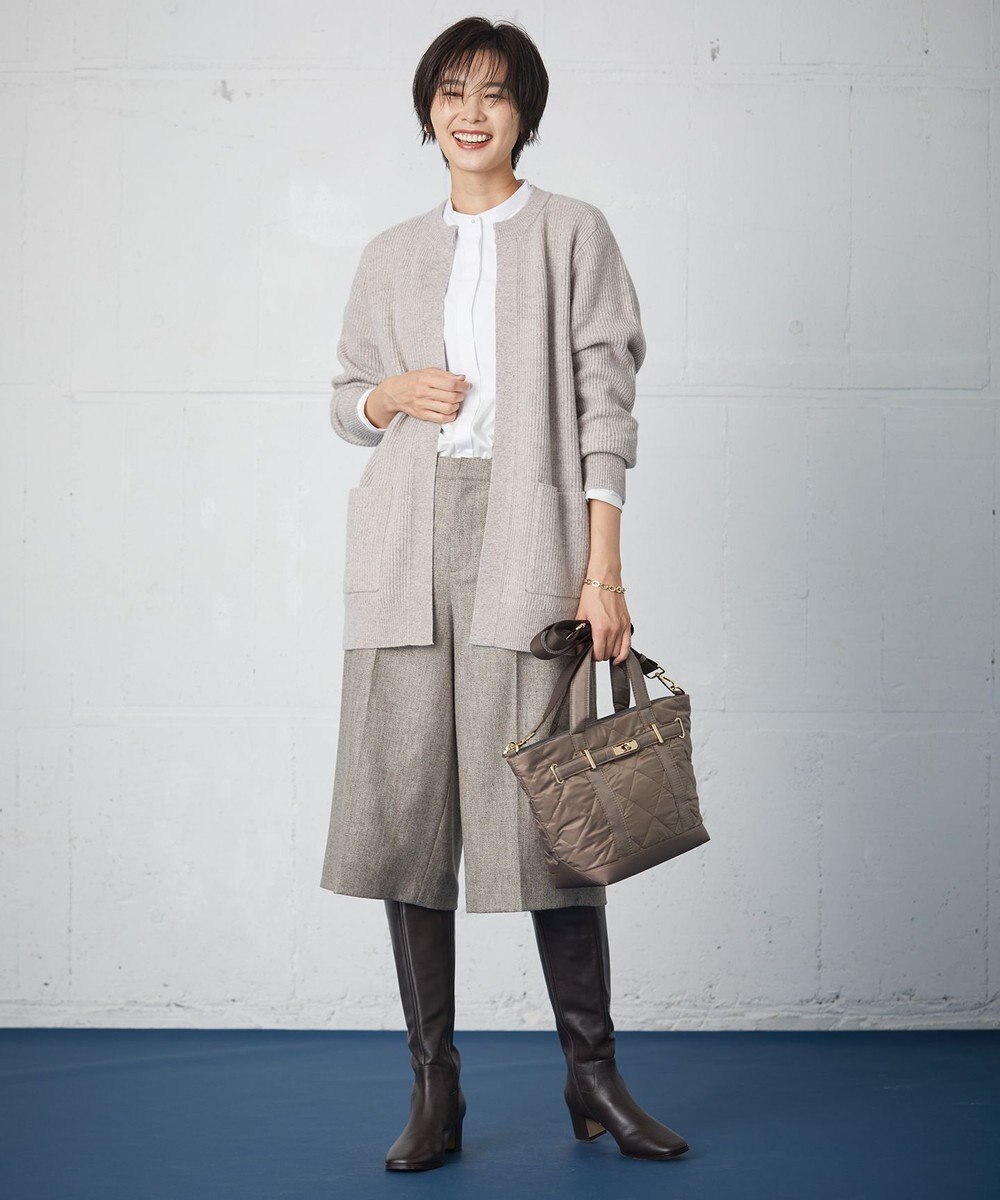 J.PRESS LADIES シャンブレーツイル キュロット パンツ 