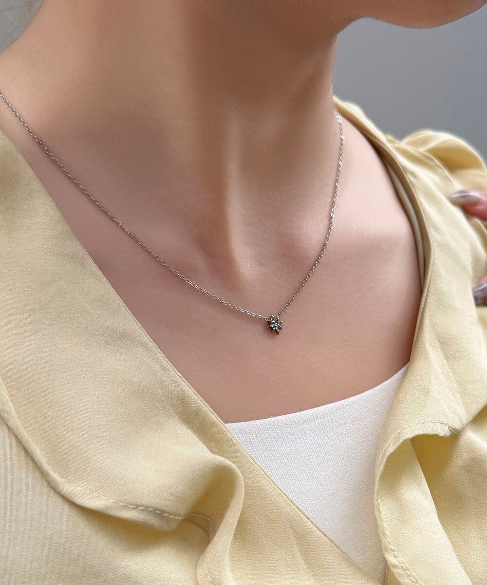 Phoebe 〈金属アレルギー対応〉ルミエールスターライトネックレス/シルバー 星モチーフ 