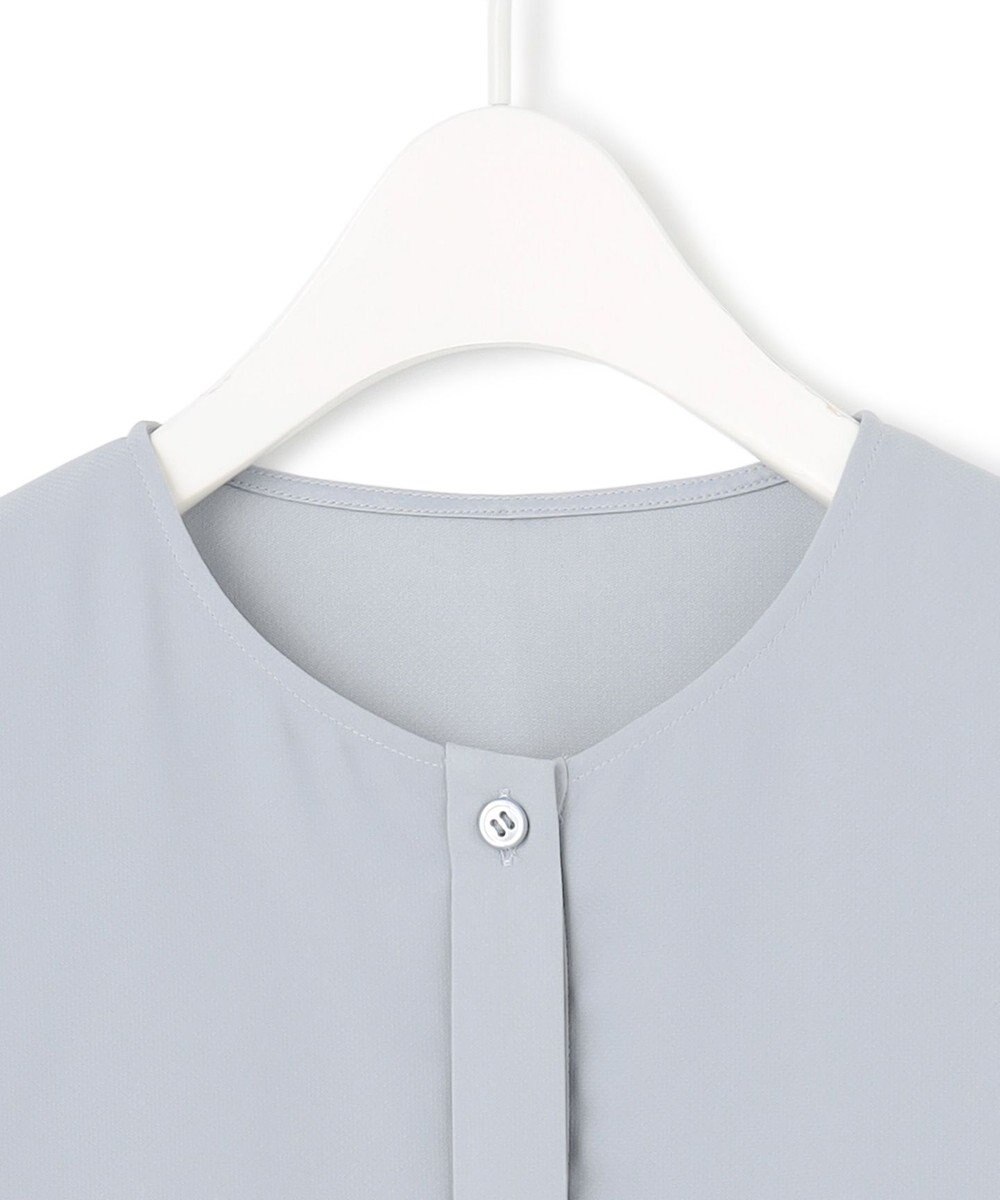 ICB L 【UVケア・速乾・接触冷感・洗える】BackSatinAmunzen デザインブラウス 