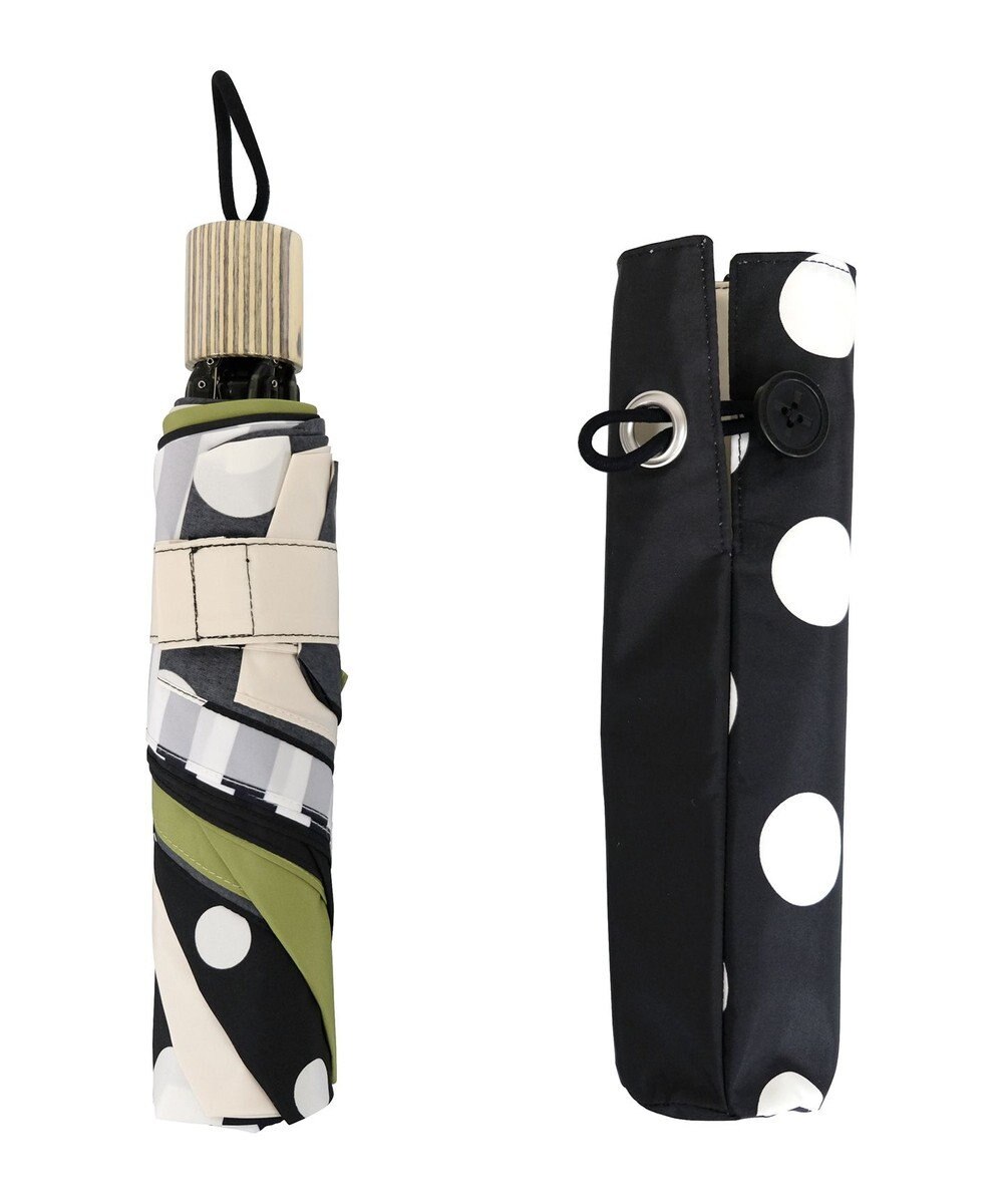 +RING 【UVカット90%以上】【数量限定】レディース向け  折傘 55cm BLK T1232 