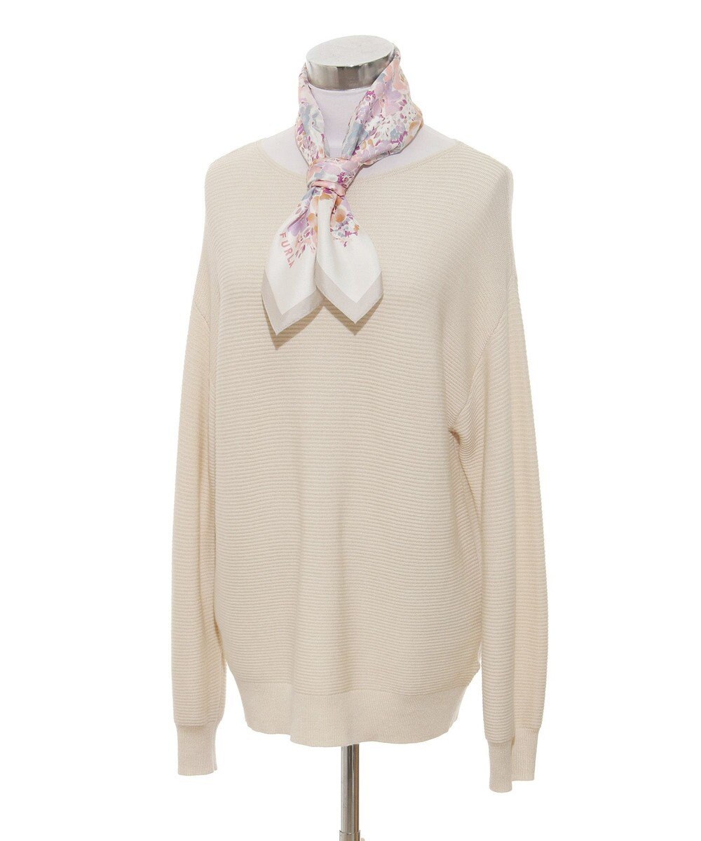 MOONBAT 【シルク100%】フルラ (FURLA) 花柄 シルクプリントスカーフ 65cm×65cm 