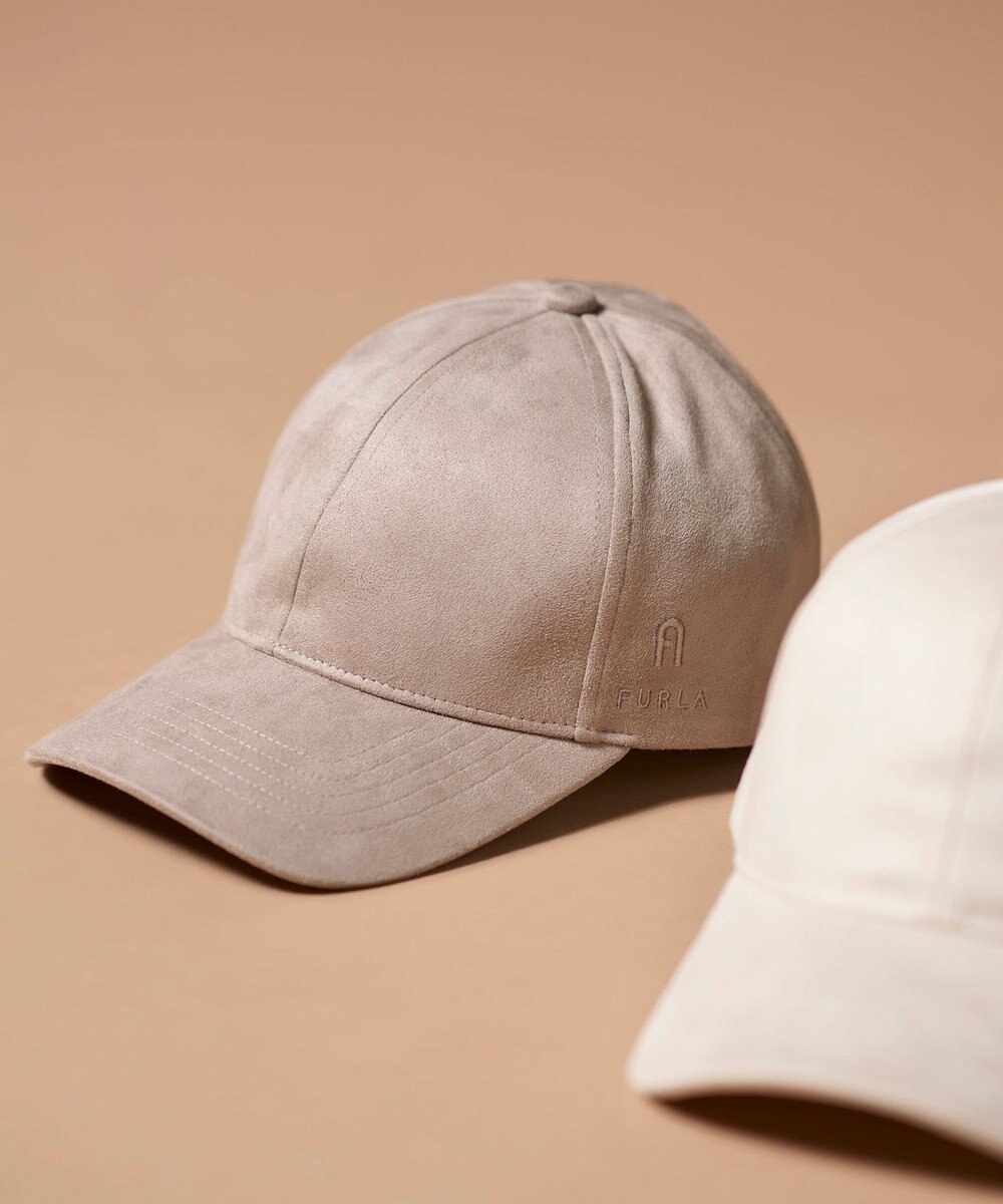 MOONBAT FURLA(フルラ)横刺繍スエード キャップ UVカット 