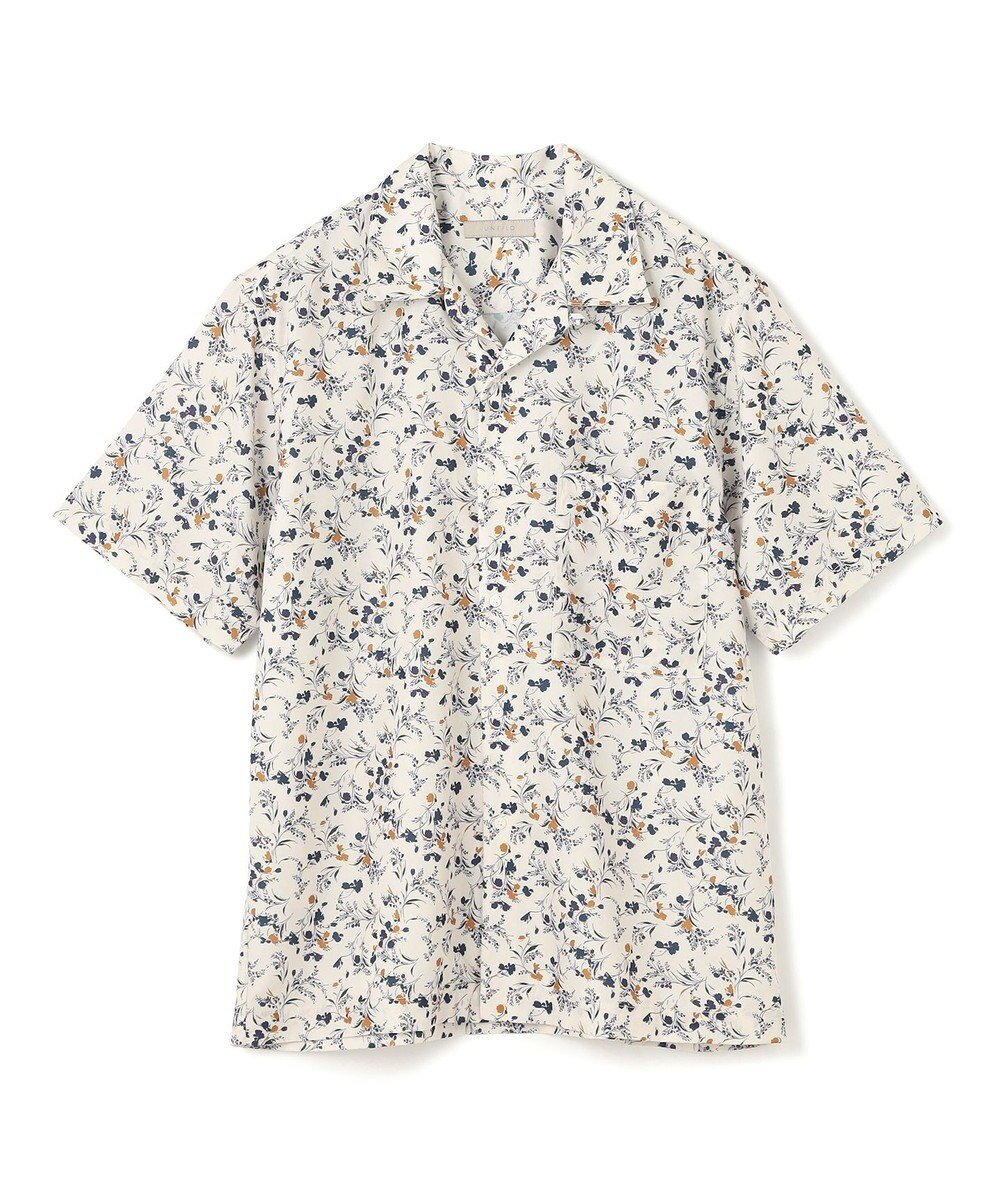 UNFILO MENS ボタニカルプリント オープンカラーシャツ【ギフトにもおすすめ】 