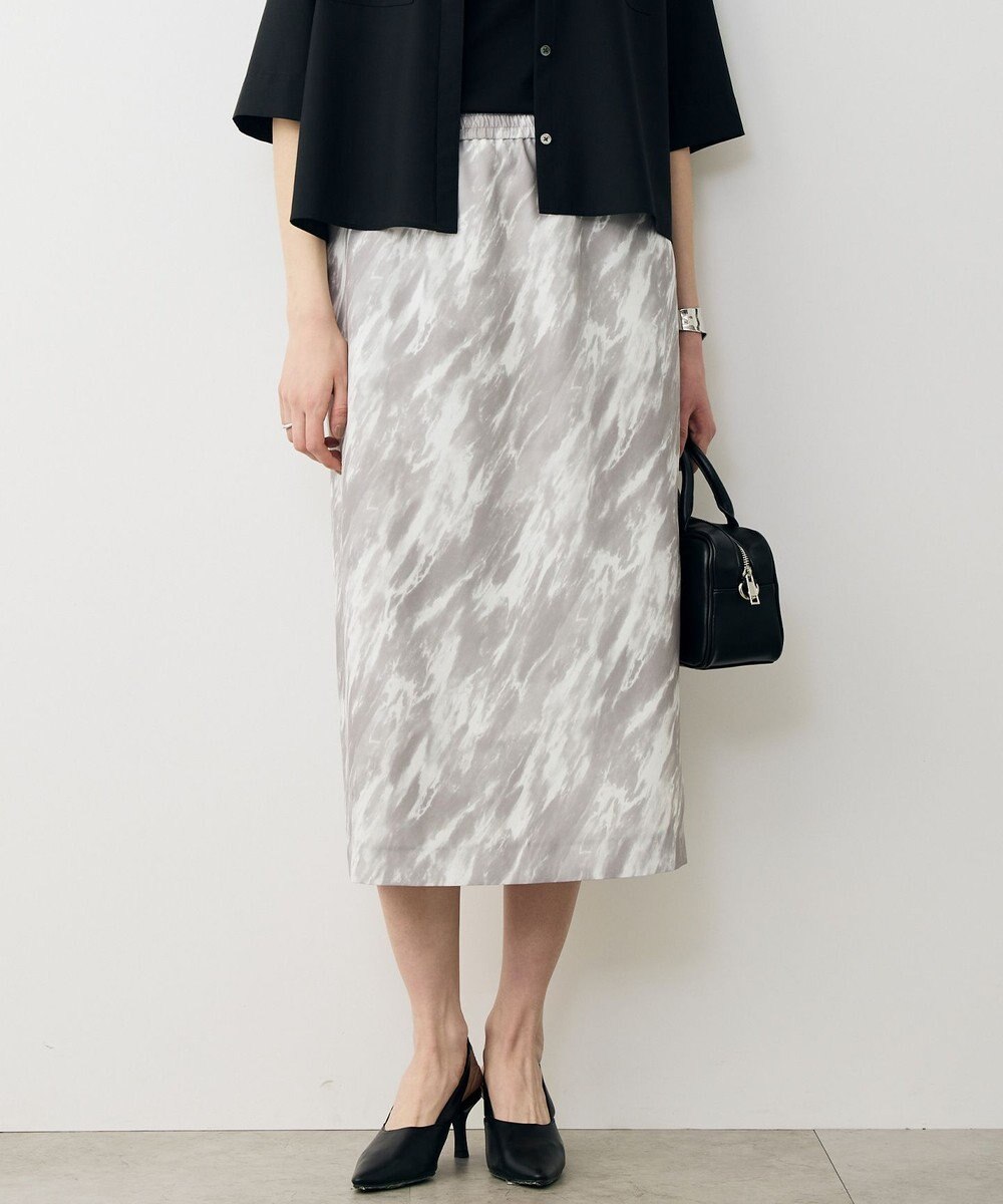 ICB L 【先行予約】FluidBackSatin ナロースカート 