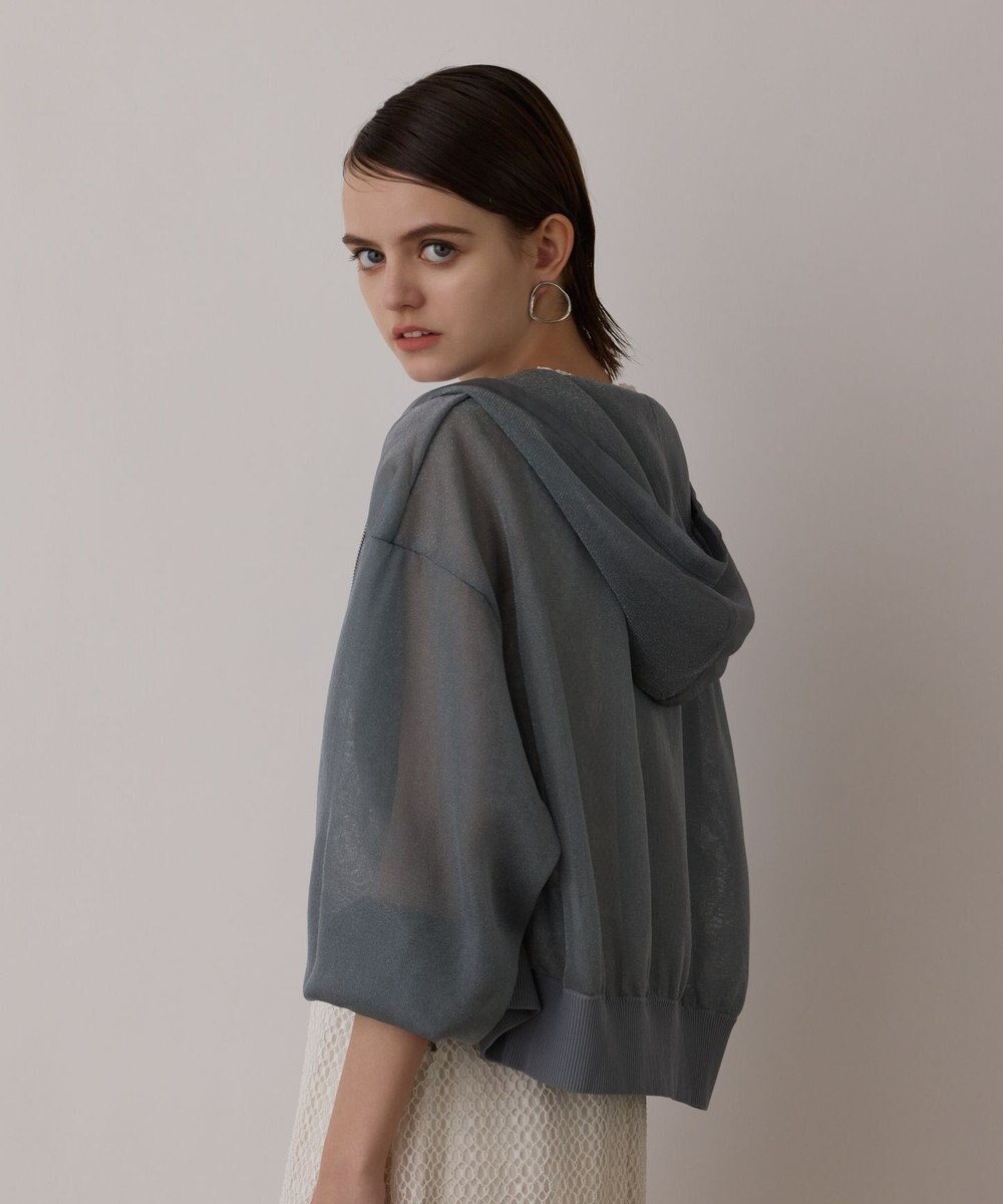 GRACE CONTINENTAL シアーニットパーカー 