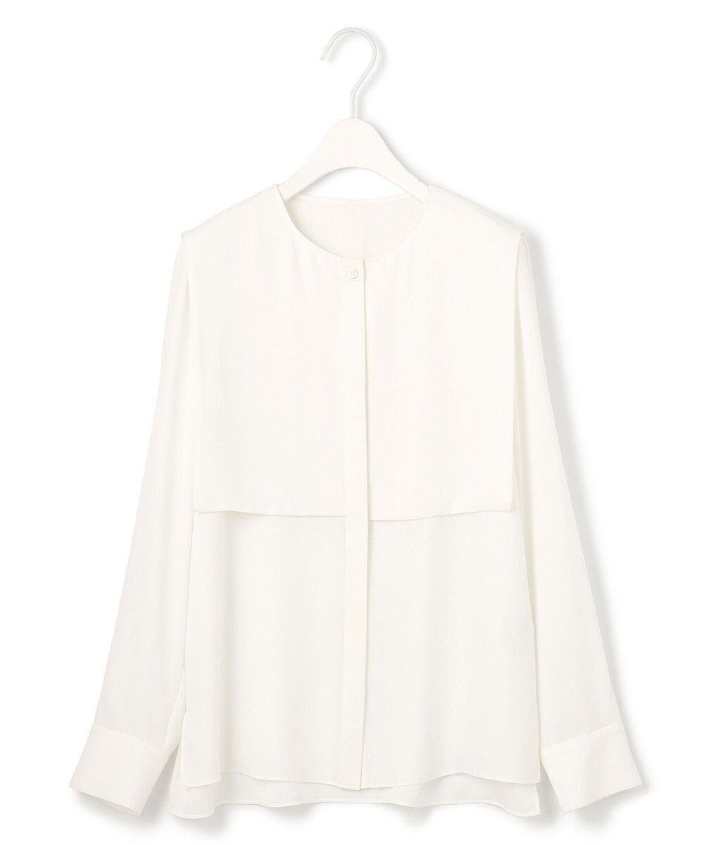 ICB L 【UVケア・速乾・接触冷感・洗える】BackSatinAmunzen デザインブラウス 