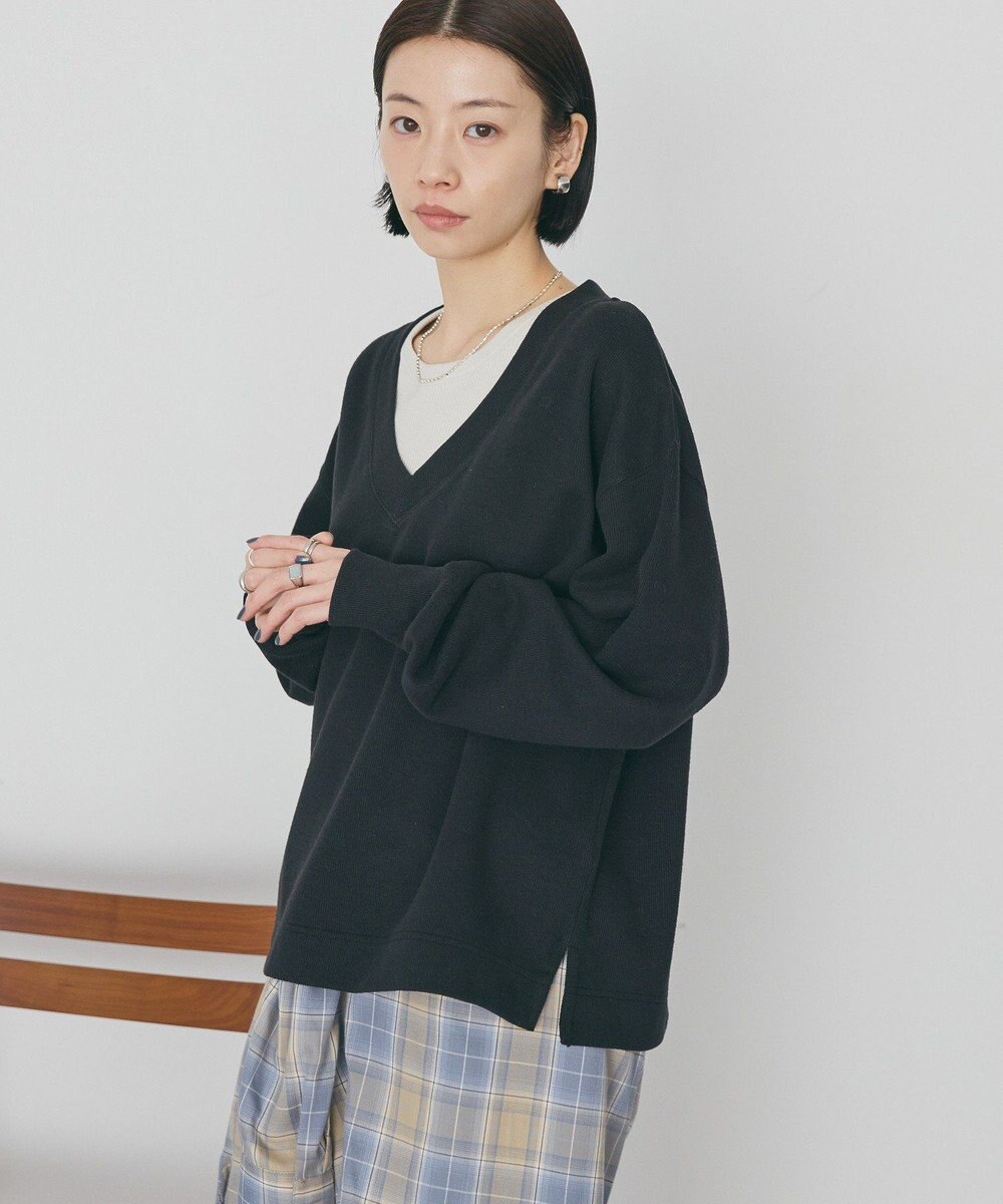 AMERICAN HOLIC Ｖネックスムース起毛プルオーバー 