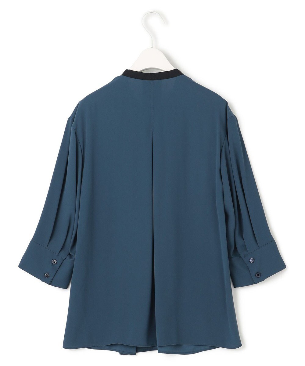 ICB 【接触冷感・洗える】BackSatinAmunzen ナロータイブラウス 