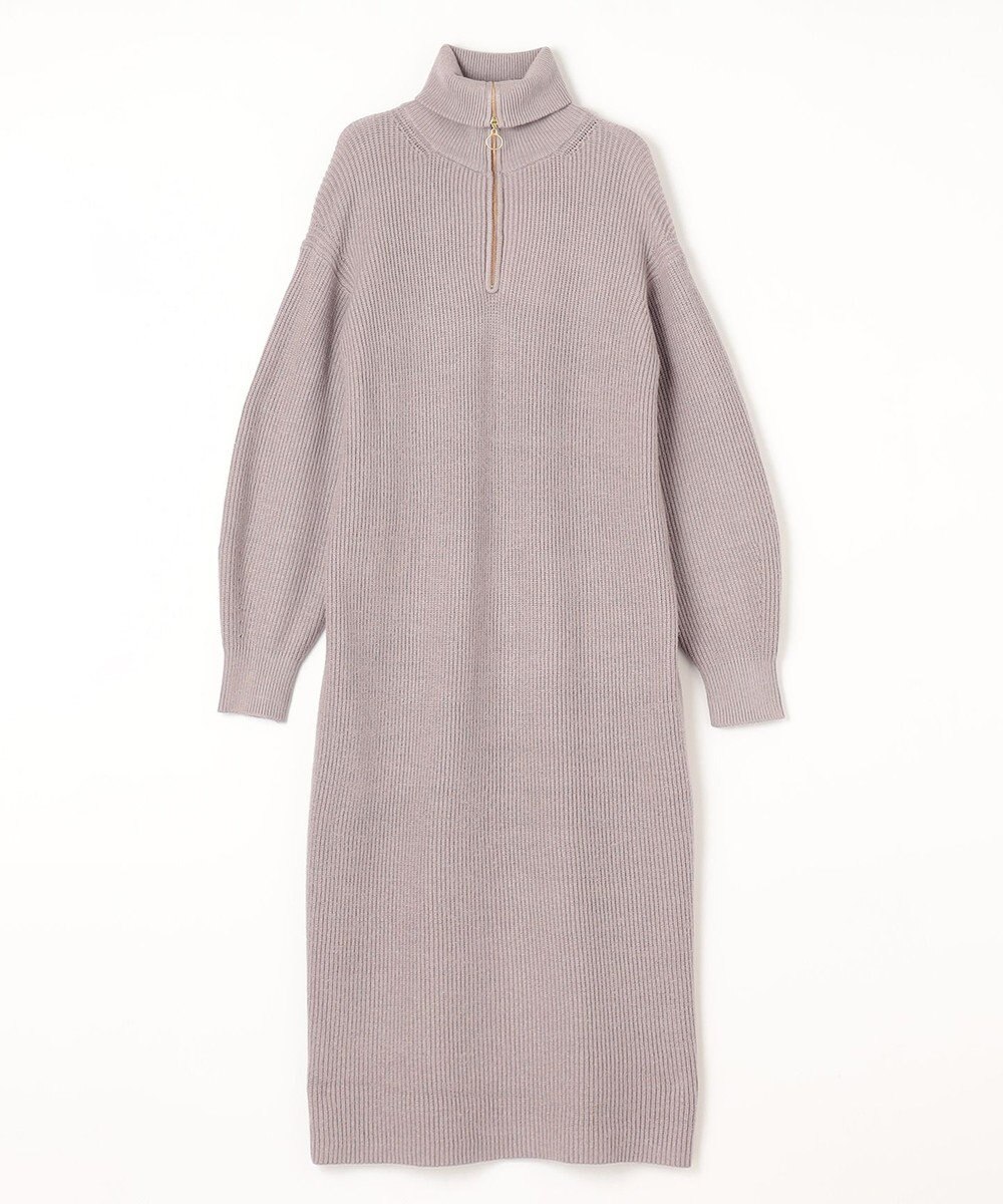 ANY ハーフジップニットワンピース 