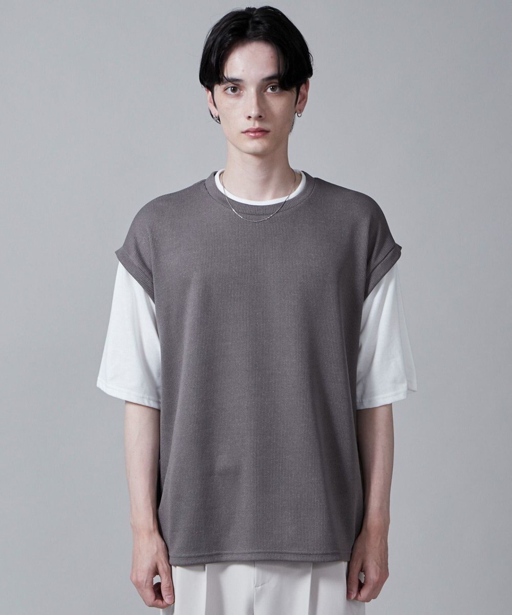 WEGO フェイクレイヤードベストT（S） 